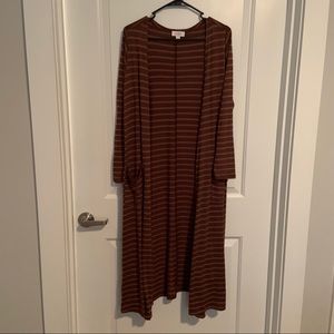 LuLaRoe- Sarah Cardigan in brown, EUC